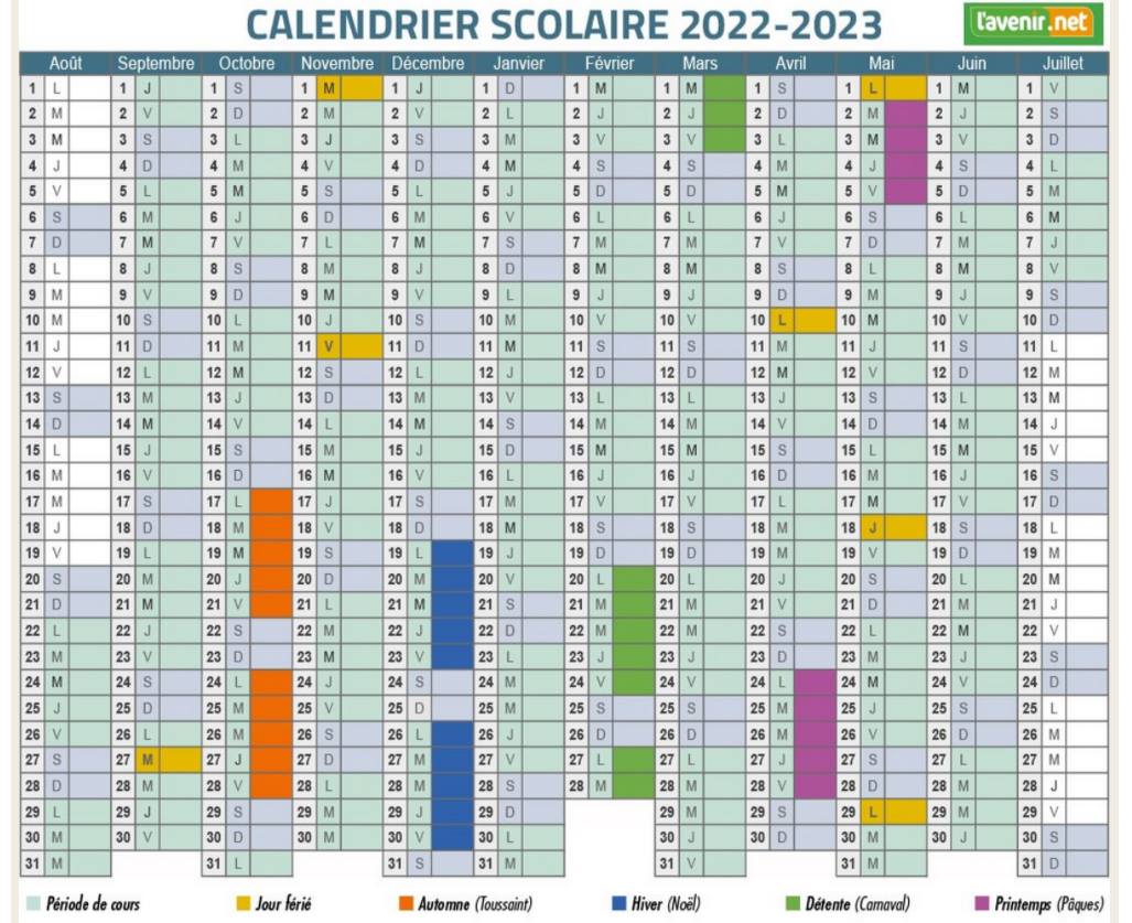 Calendrier Vacances 2022 Je dis NON! au nouveau calendrier scolaire 2022 2023 en Belgique 